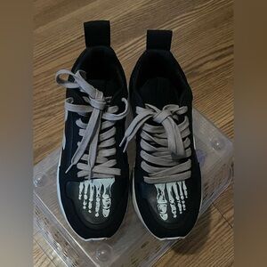 Veja x Rick Owens Black and White Xray Skeleton Sneakers (Exclusive)